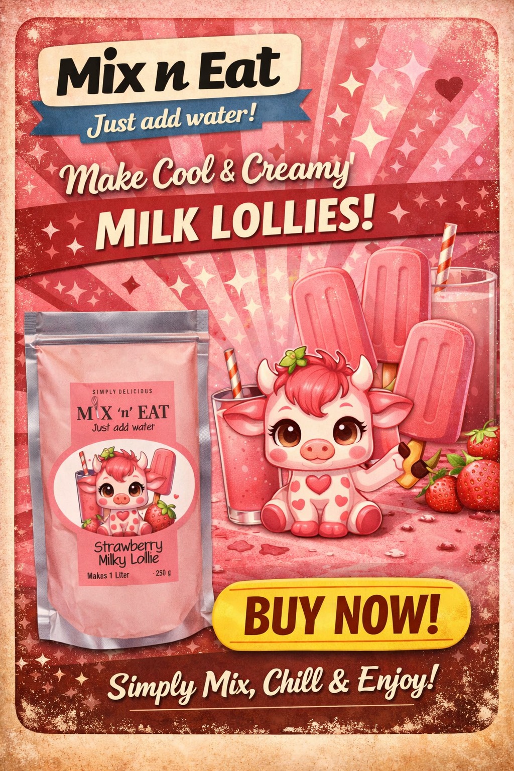 Bompie Icecream Strawberry